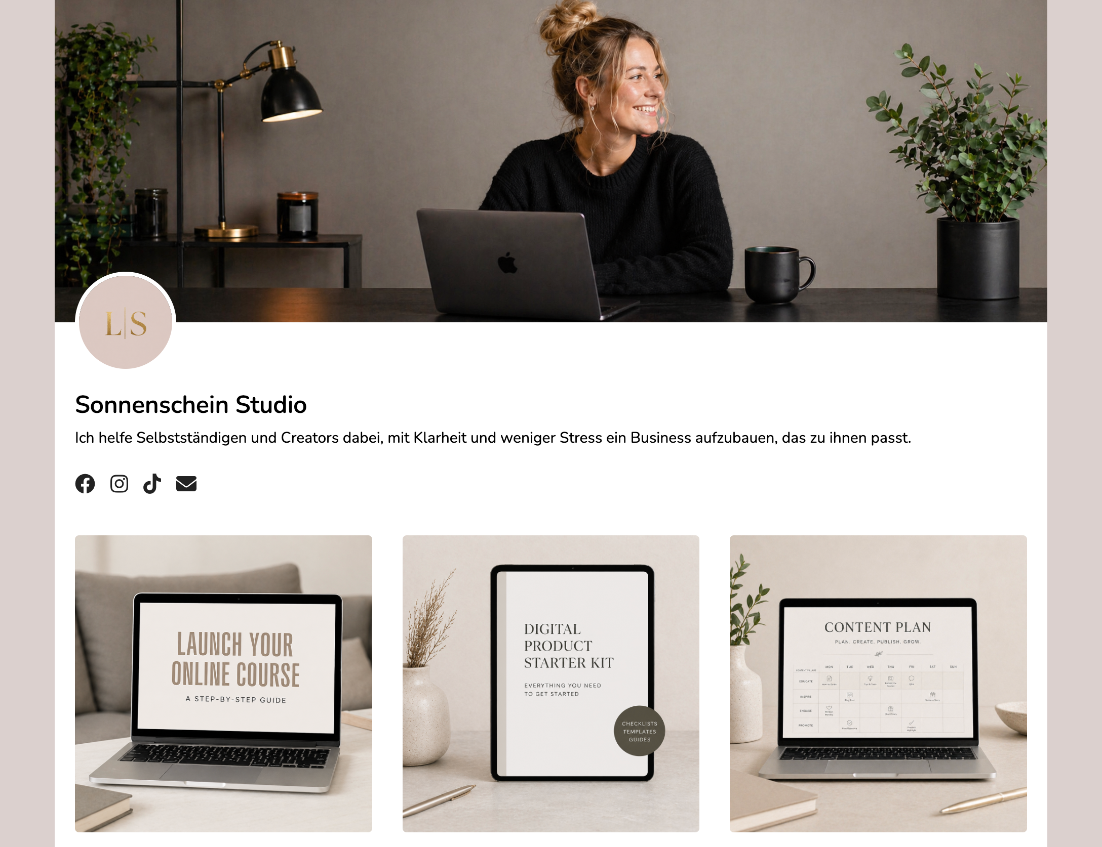 Beispiel-Shop eines Tentary-Creators